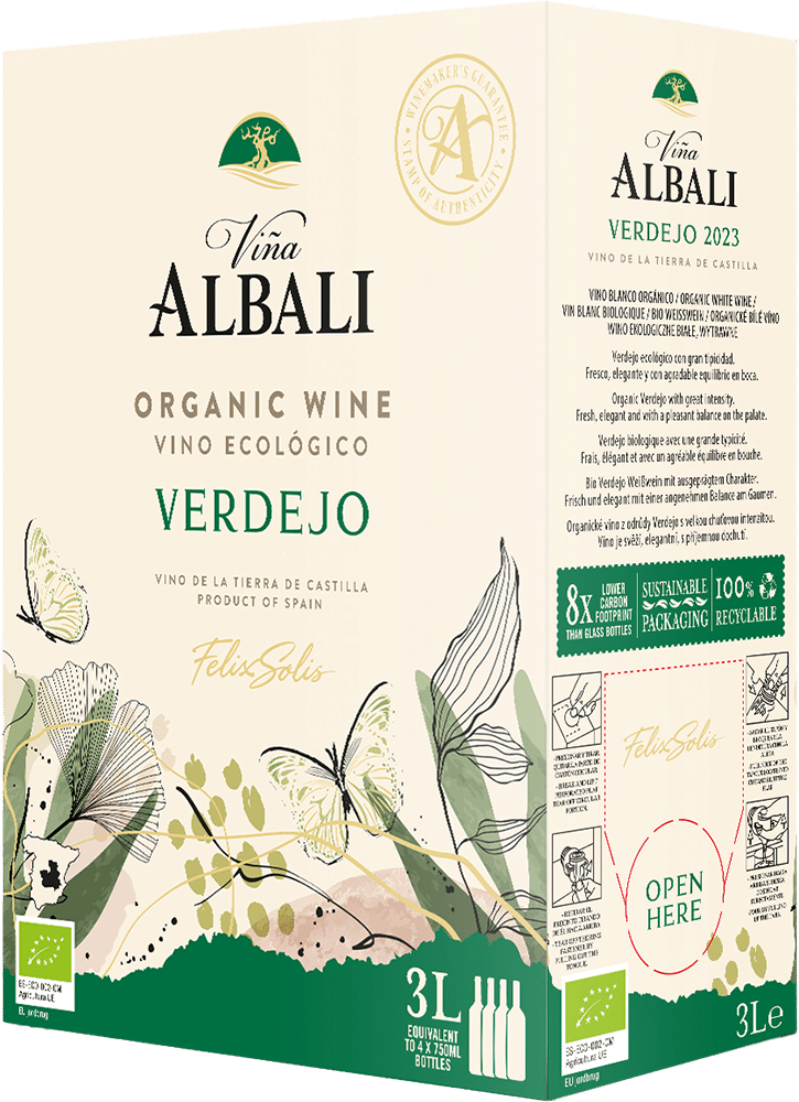 afbeelding-Vi­ña Albali Verdejo 'Organic Wine' 3 Liter